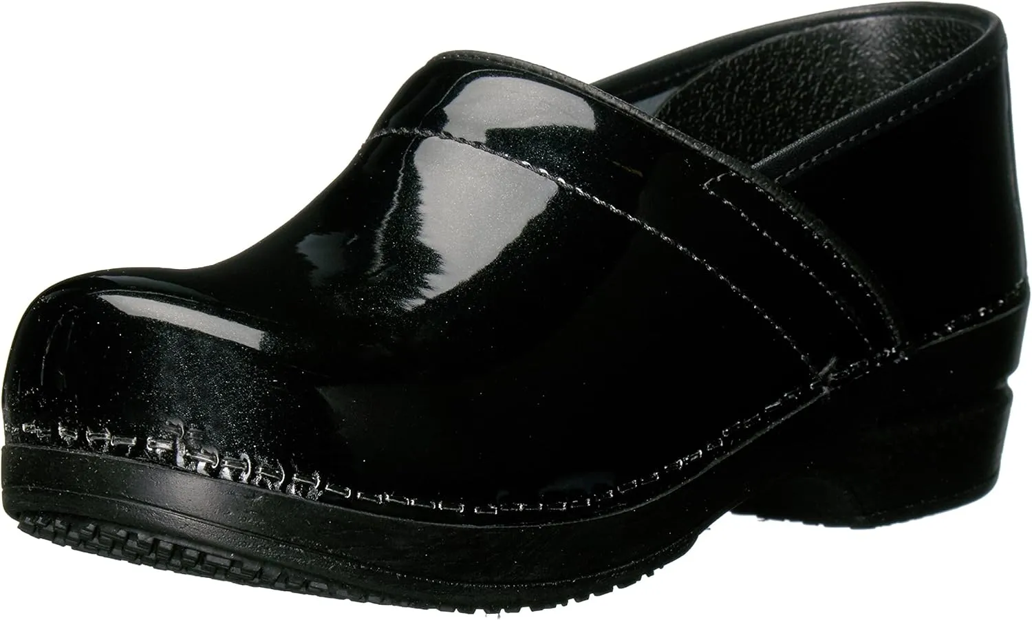 Sanita Sabel Patent Leather Women's Clog - ASTM-Certified Slip-Resistant, APMA-Approved, Closed-Back Slip On Shoes