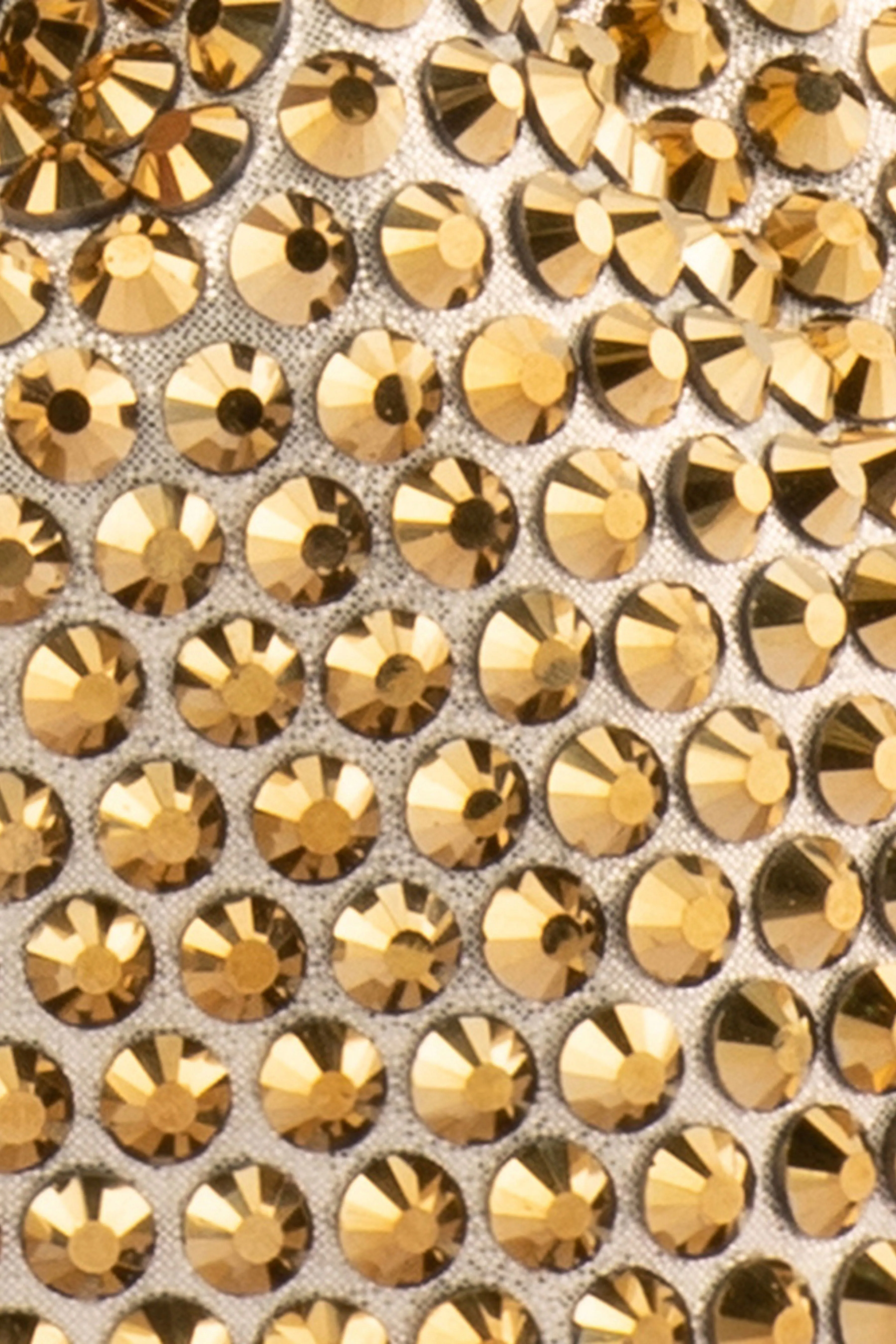 Santorini Studded Hotfix Pouch Bag - Gold