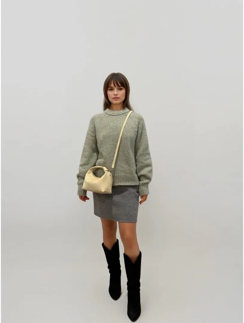 Satin Leather Mini Bag – Bold Statement Handbag with Detachable Strap, Perfect for Weddings, Special Occasions, Everyday Look