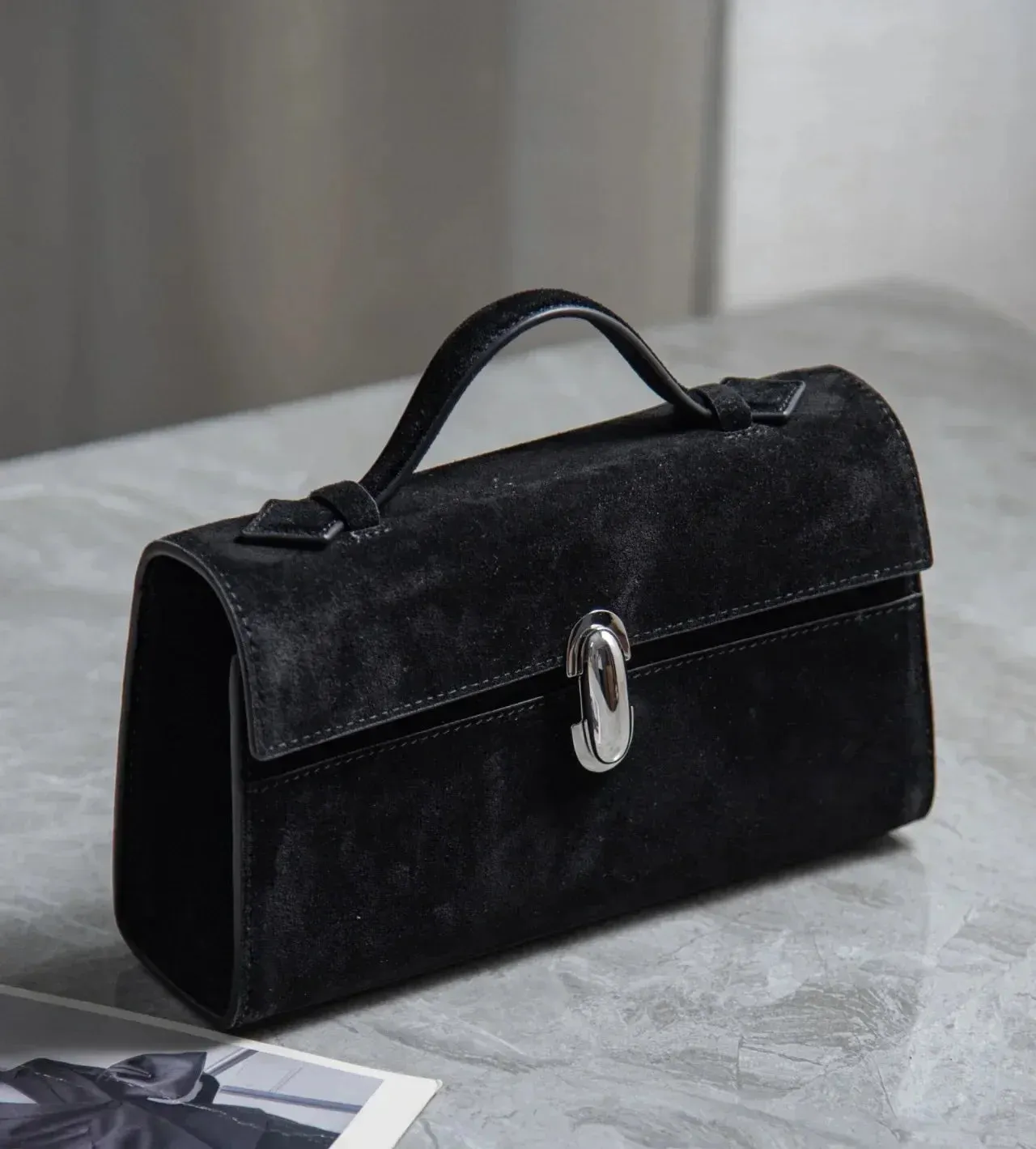 SAVETTE Ladies Leather Suede Bag