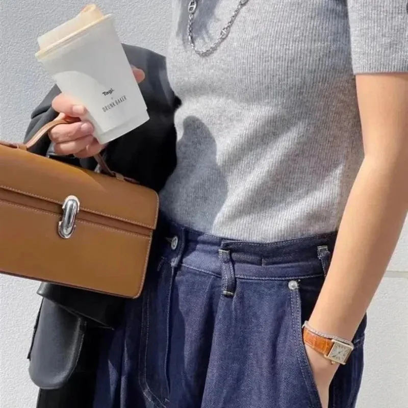 SAVETTE Ladies Leather Suede Bag
