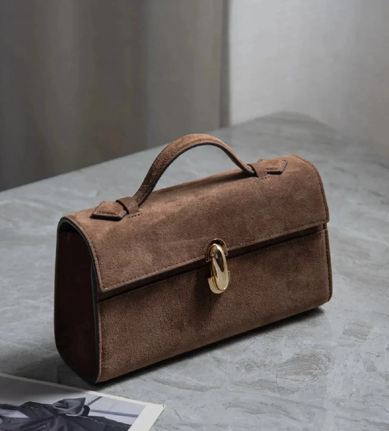 SAVETTE Ladies Leather Suede Bag
