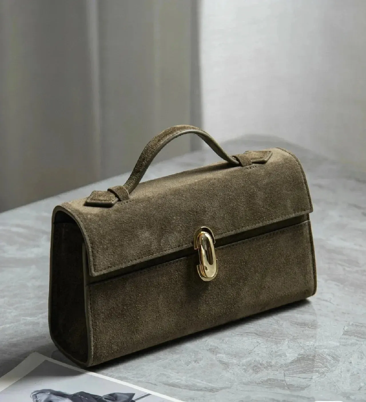 SAVETTE Ladies Leather Suede Bag
