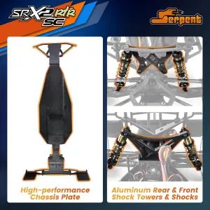 Serpent 1/10 Short Course Car, 1/10 Truck RC Car with Brushless Motor Set, High Speed, PC Body, Batteries and Charger Not Included