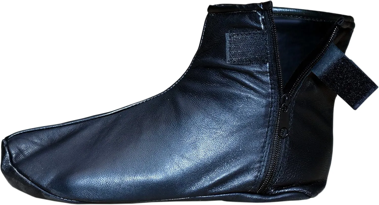 Shanan Men Women Unisex Real Black Sheep skin Leather Socks with Fleece Lined Sizes 6 to 11