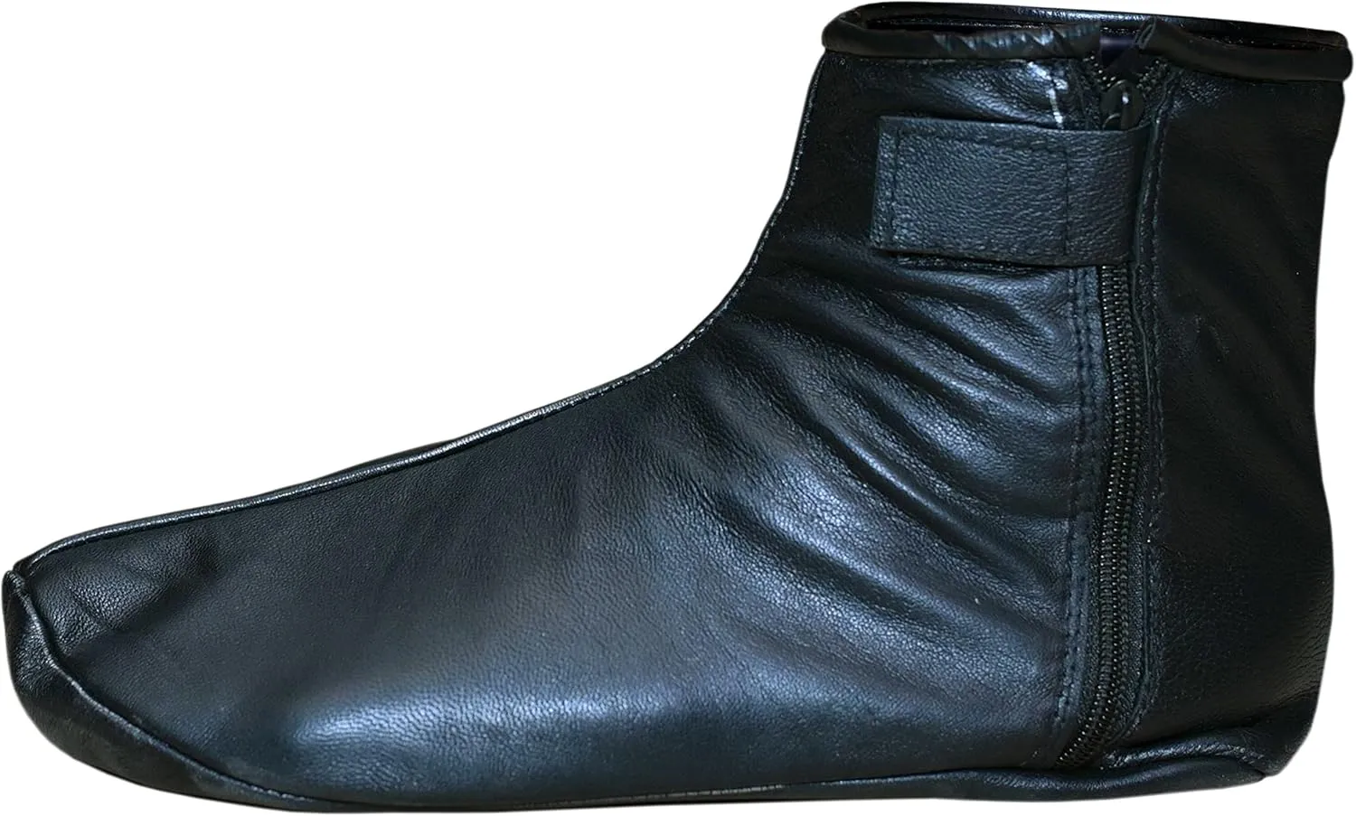Shanan Men Women Unisex Real Black Sheep skin Leather Socks with Fleece Lined Sizes 6 to 11
