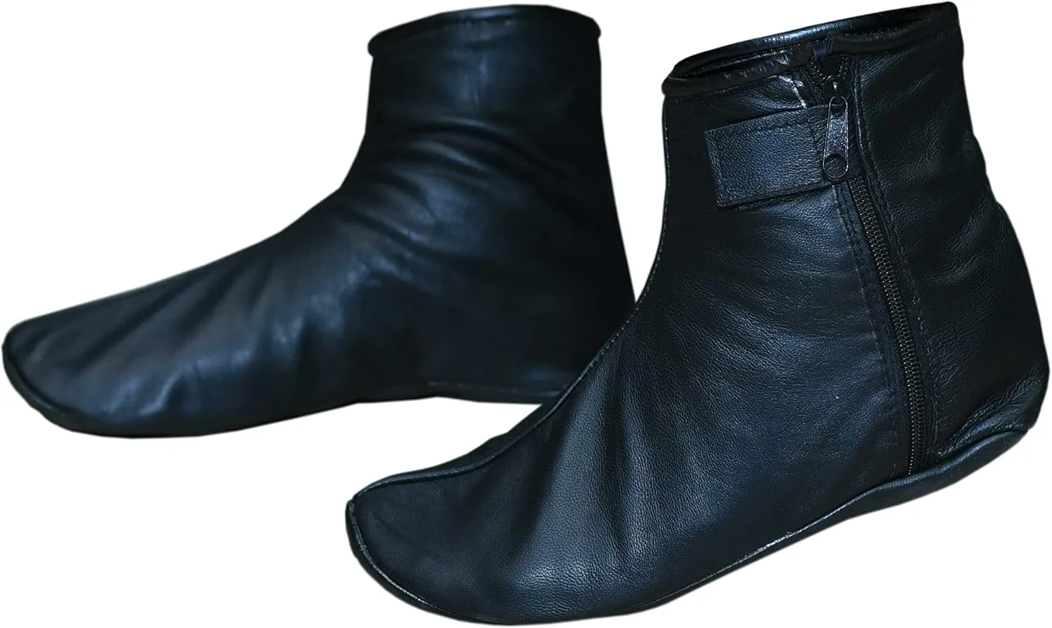 Shanan Men Women Unisex Real Black Sheep skin Leather Socks with Fleece Lined Sizes 6 to 11