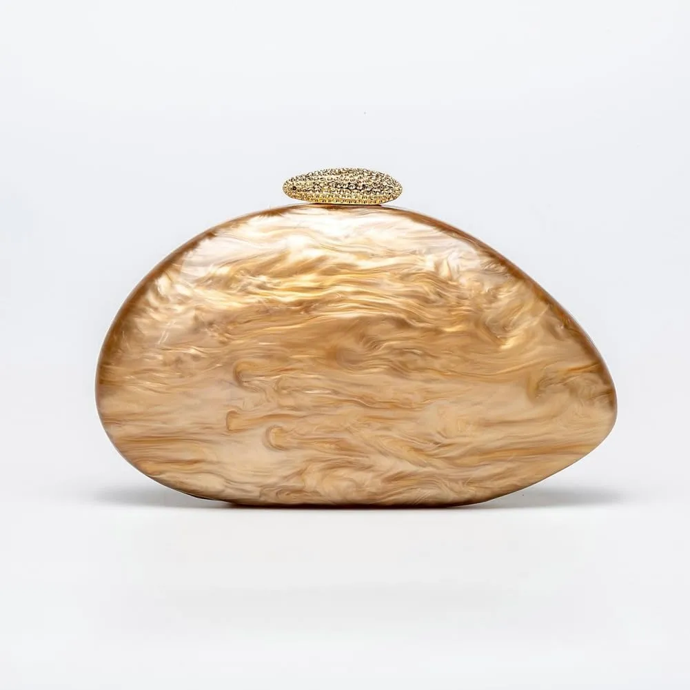 Shell Acrylic Clutch Purses For Women Chic Evening Bag Designer Crossbody Handbags for Wedding Prom