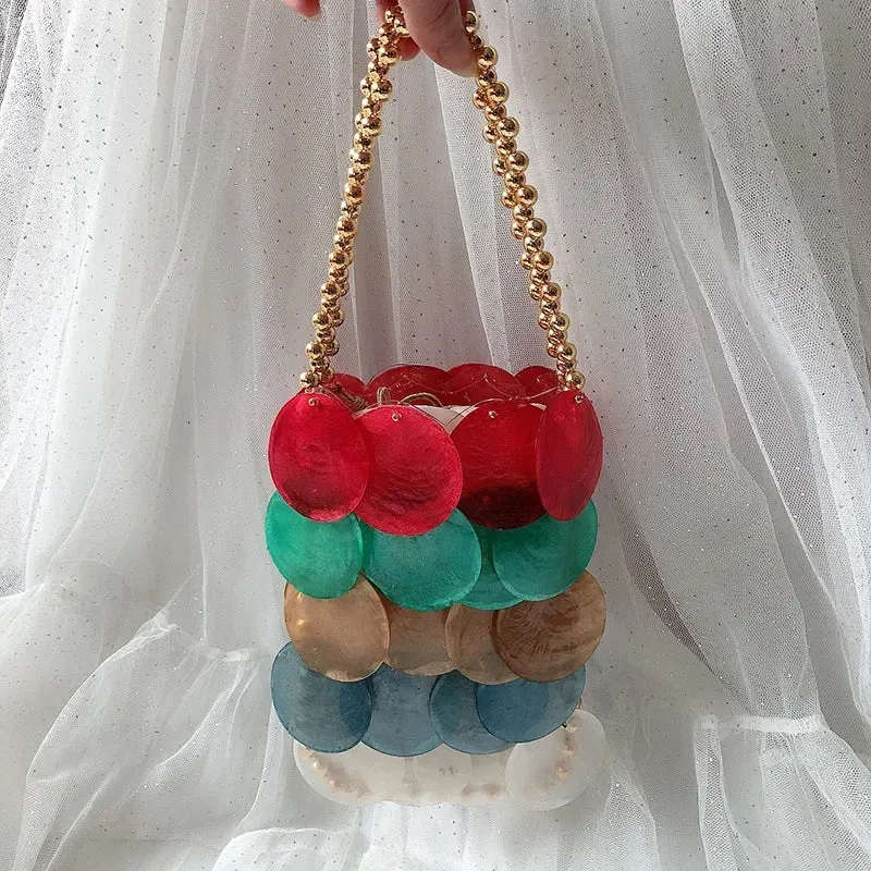 Shell Sequin Beaded Bag