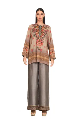 Short printed kaftan
