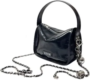 Shoulder Bags for Women, Cute Hobo Tote Handbag Mini Clutch Purse with Zipper Closure (Silver White 1)