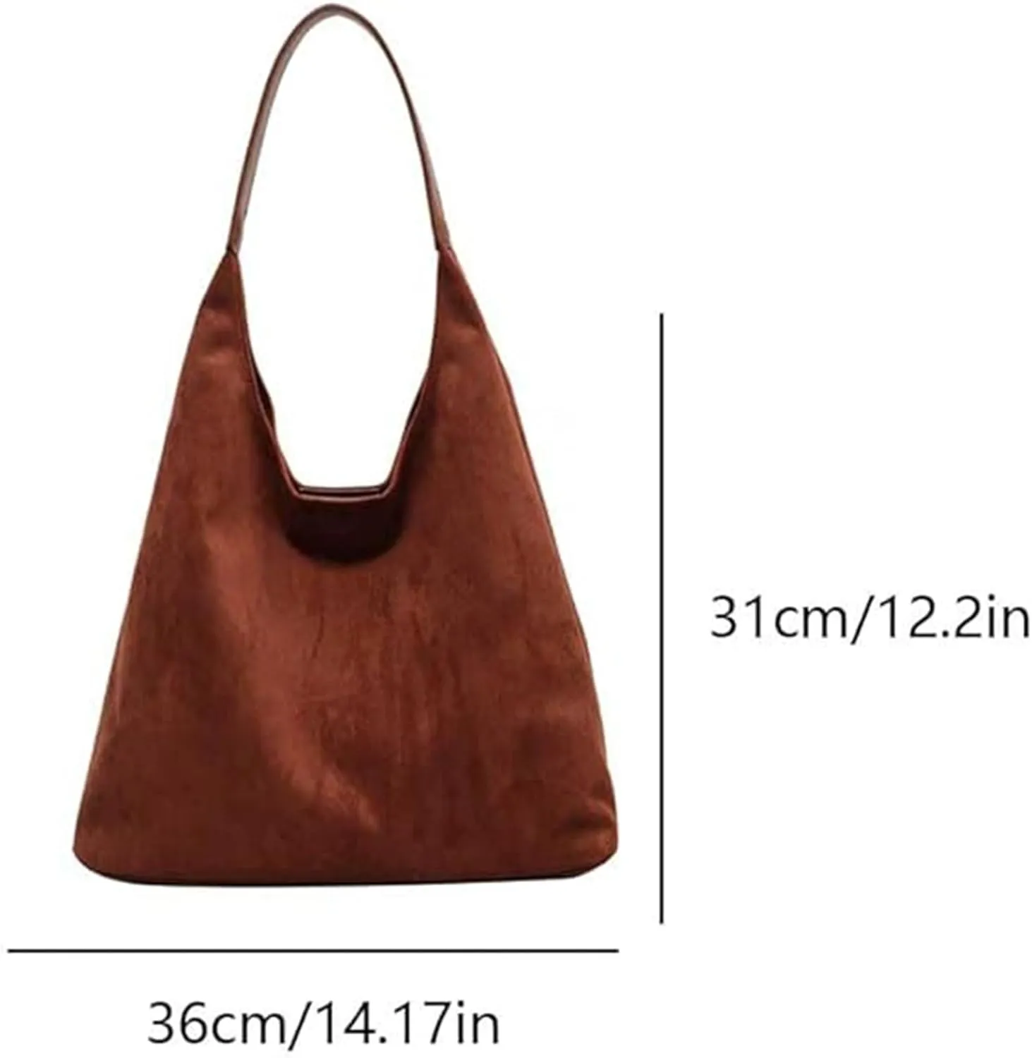 Shoulder Bags for Women, Faux Suede Crossbody Bag Large Capacity Fashion Satchel Handbags Everyday Tote Purses