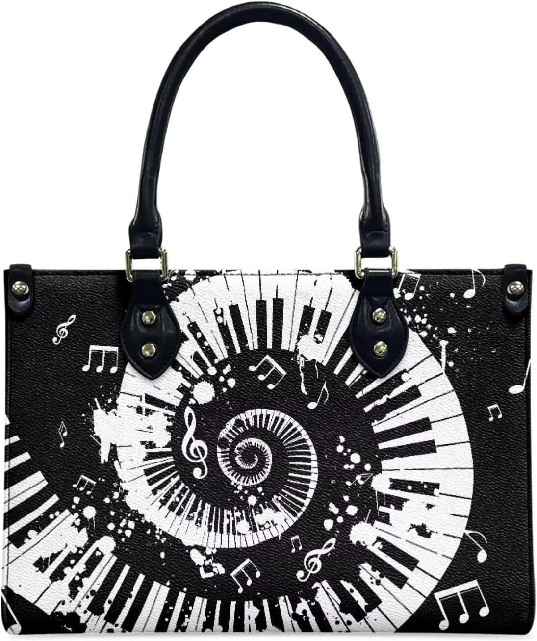 Shoulder Designer Bag Piano Musical Notes Purses Handbag for Women Top Handle PU Leather Women Ladies Tote Bag Designer Satchel Wallet Bag
