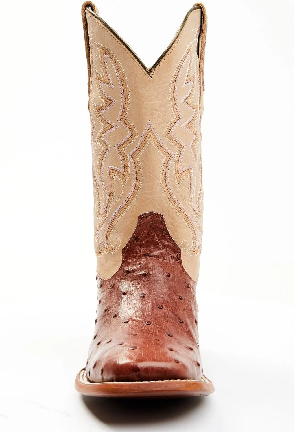 Shyanne Women's Olivia Exotic Ostrich Quill Western Boot Broad Square Toe - Beswfa22l5