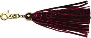 Signature for Women's Purses Large Burgundy Leather Tassel Keychain Italian Designer Handbag Accessory
