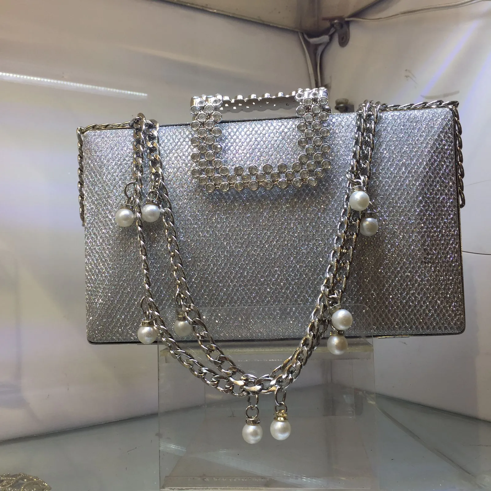 Silver | Fancy Clutch for Ladies