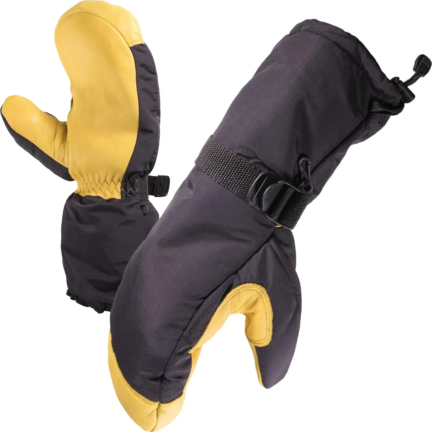 SKYDEER Waterproof and Windproof Genuine Deerskin Leather Ski Gloves with 150g 3M Thinsulate Insulation (SD8648T)