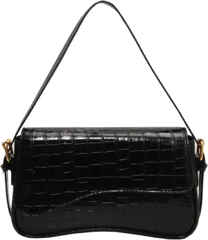 Small Shoulder Bags,Trendy Crossbody Purses for Women Waterproof Leather Handbags Clutch Tote Designer Bags black purse