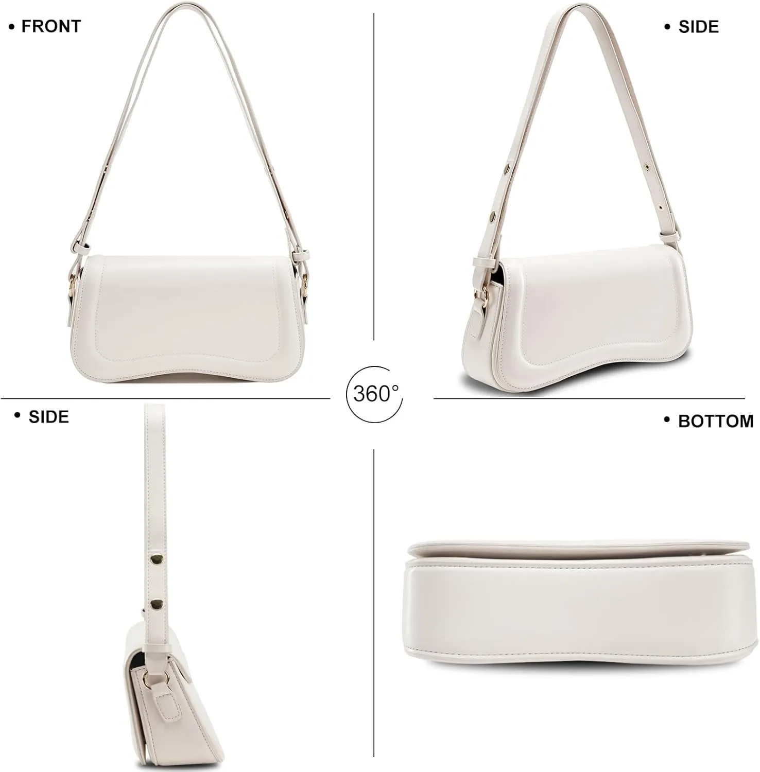 Small Shoulder Bags,Trendy Crossbody Purses for Women Waterproof Leather Handbags Clutch Tote Designer Bags black purse