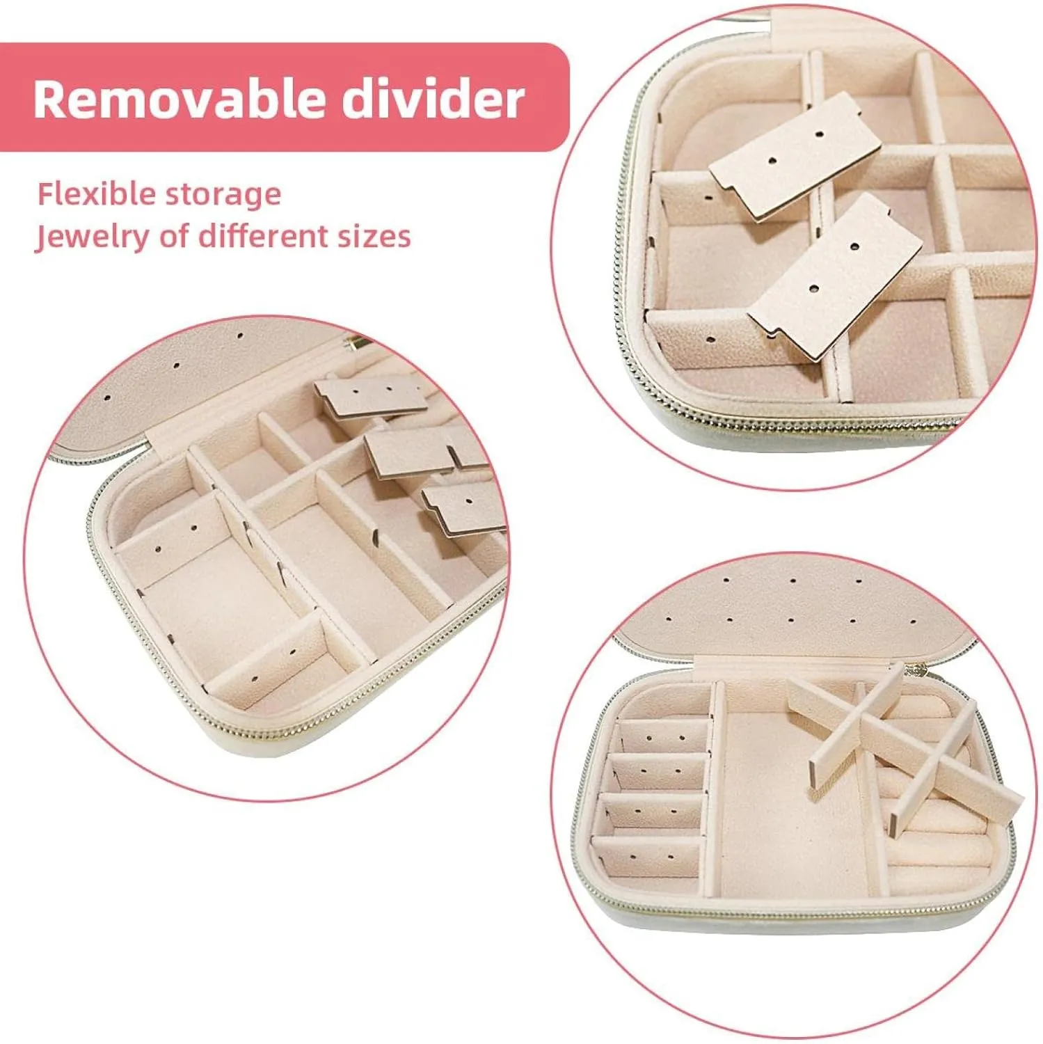 Small Travel Jewelry Box for Women Girls, Cute Spring Cornflowers Field Flowers Mini Jewelry Organizer Case for Necklace, Stud Earrings, Ring, Bracelets Storage Boxes