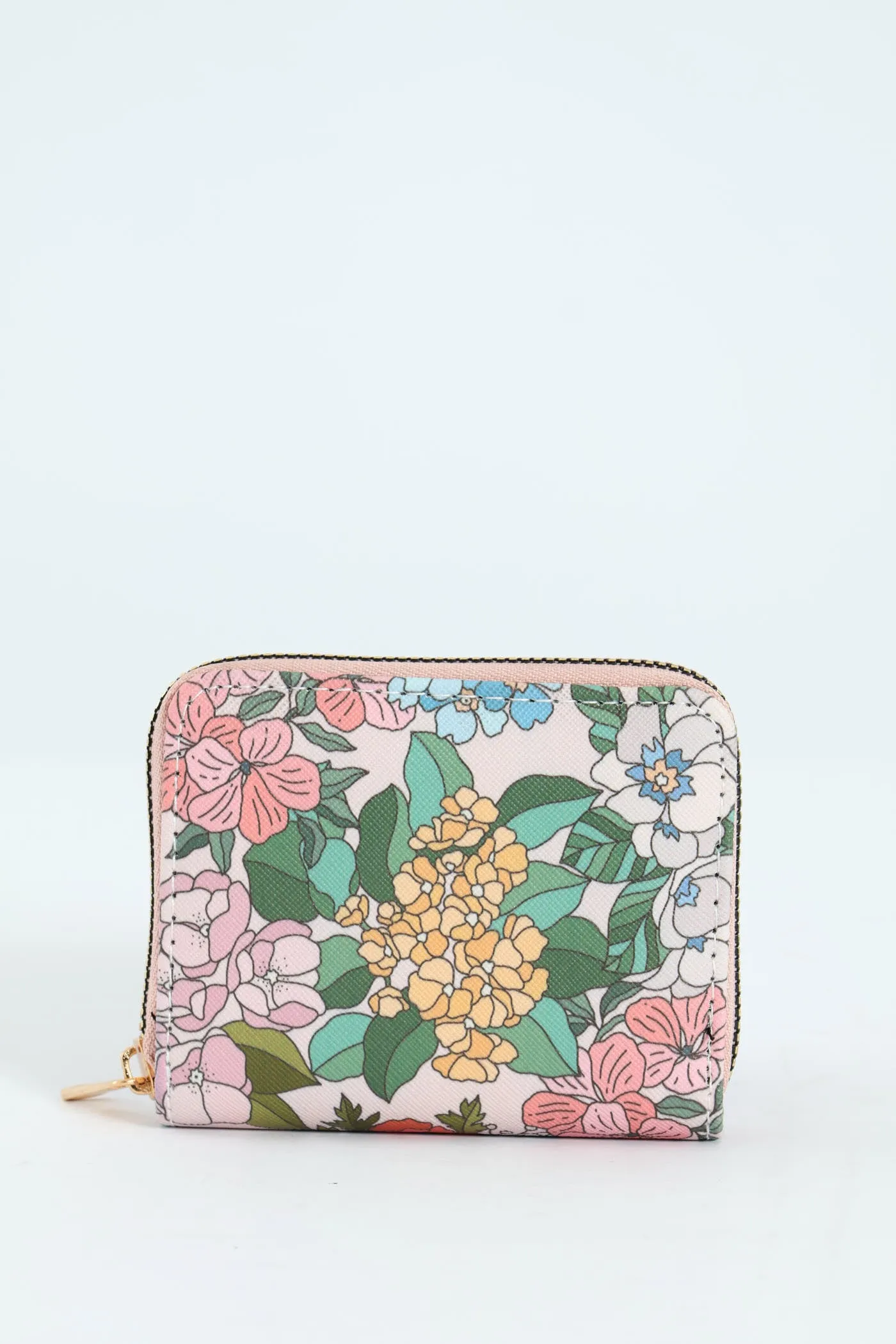 Small Zip Around Purse - Light Pink