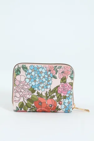 Small Zip Around Purse - Light Pink