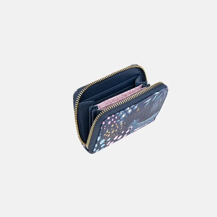 SMALL ZIP PURSE - MIDNIGHT LEOPARD