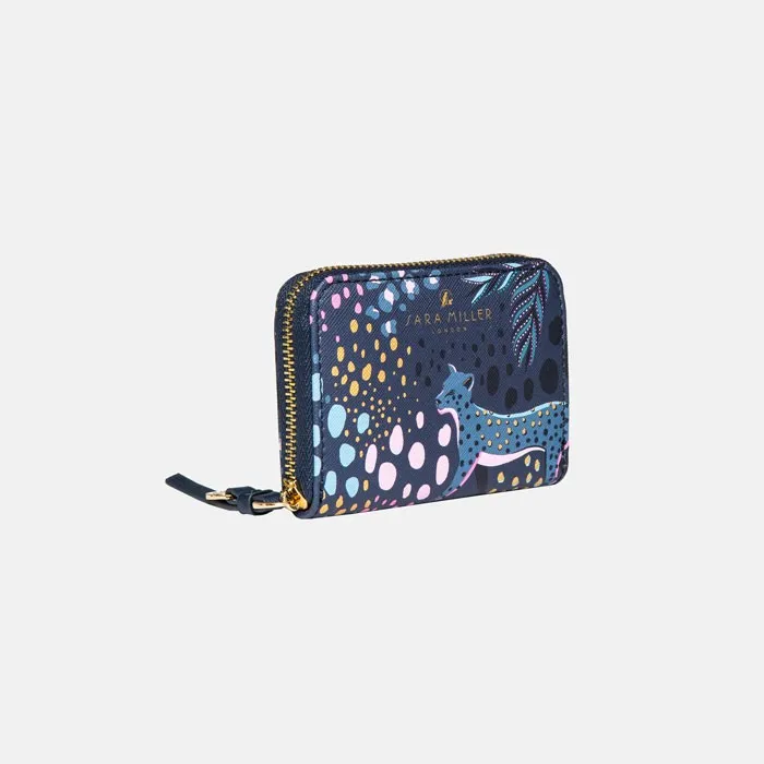 SMALL ZIP PURSE - MIDNIGHT LEOPARD