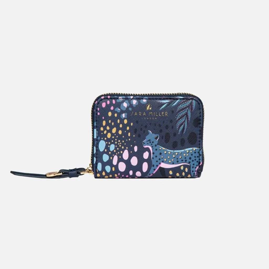 SMALL ZIP PURSE - MIDNIGHT LEOPARD