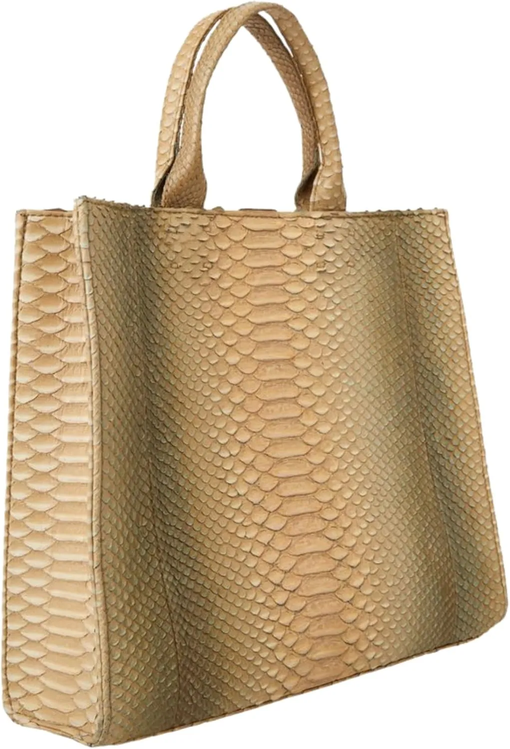 Snakeskin Large Tote Leather Handbag Gift for Mother