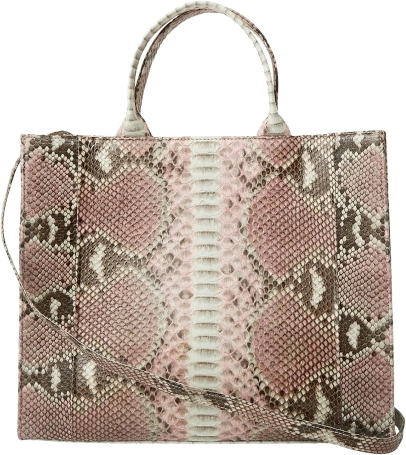 Snakeskin Large Tote Leather Handbag Gift for Mother