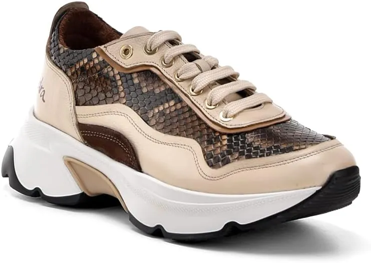 Sneakers for Women in Genuine Python Leather