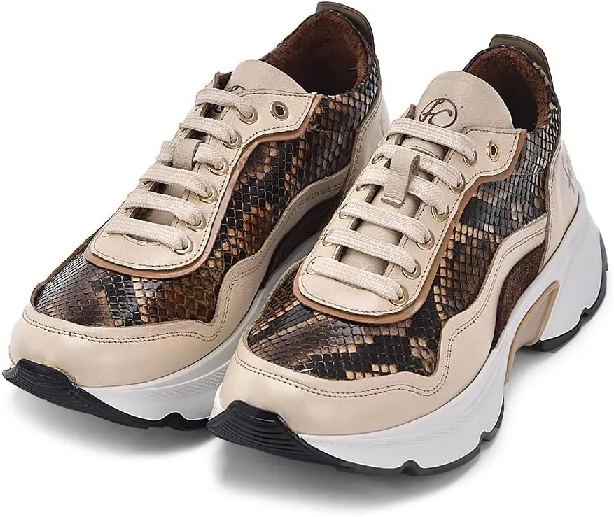 Sneakers for Women in Genuine Python Leather