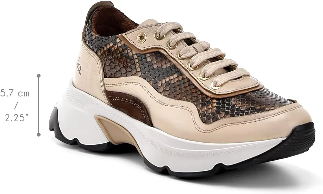 Sneakers for Women in Genuine Python Leather