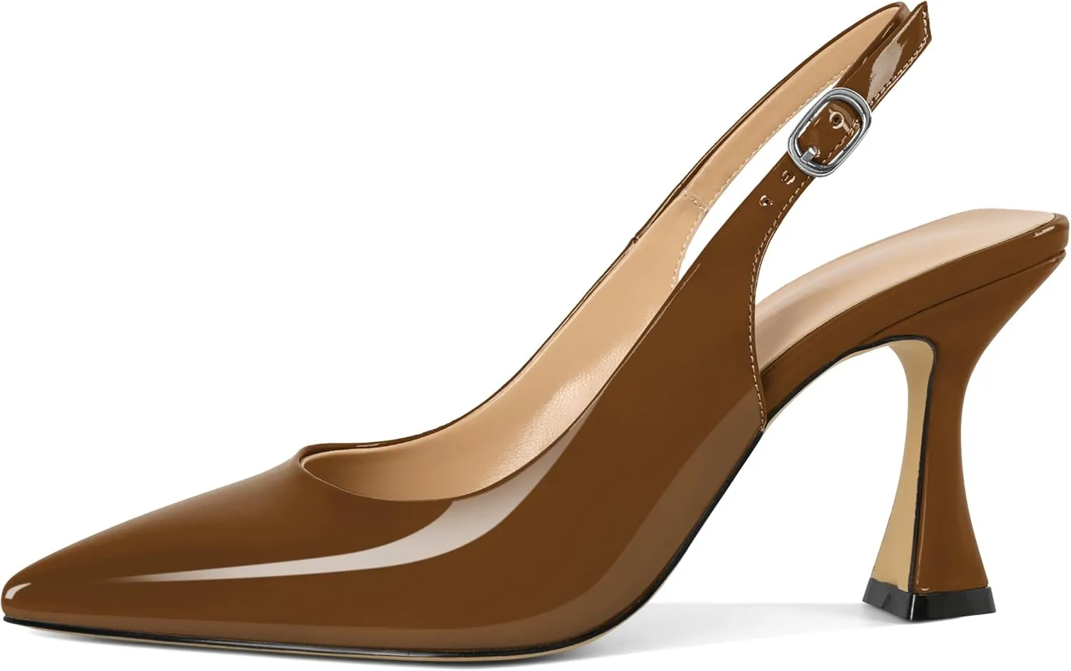 Soireelady Women's Slingback Heels Pointed Toe High Heel Stiletto Heels Fashion Dress Shoes 3.5 Inch