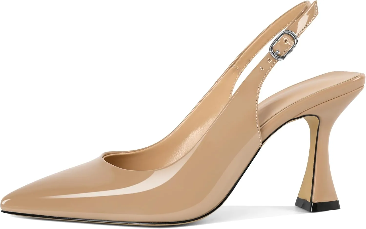 Soireelady Women's Slingback Heels Pointed Toe High Heel Stiletto Heels Fashion Dress Shoes 3.5 Inch