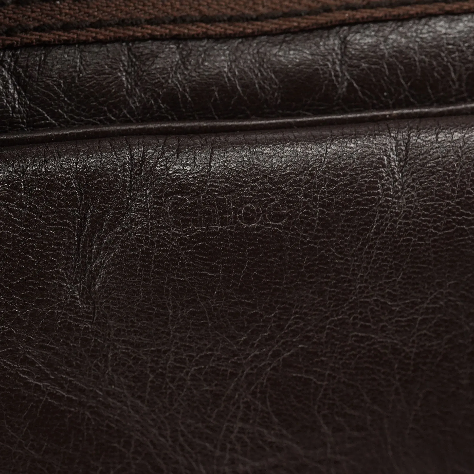 Spring 2006 Brown Leather Zippered Tote Bag