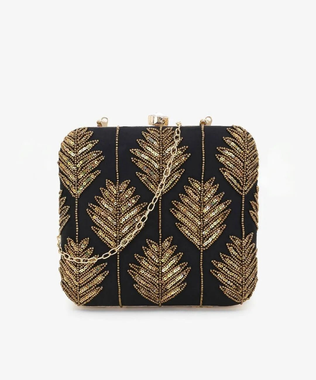 Square Black Clutch