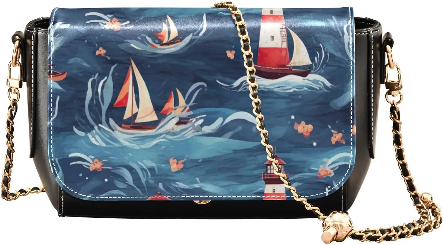 Starry Sky by Van Gogh Womens Leather Bag, Crossbody Leather Purses for Women
