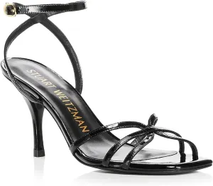 Stuart Weitzman Womens Barely There Patent Leather Ankle Strap Heels