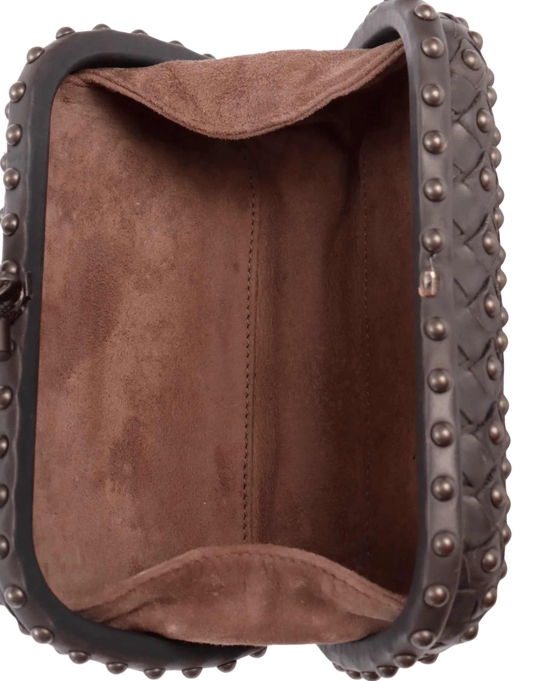 STUDDED INTRECCIATO KNOT CLUTCH