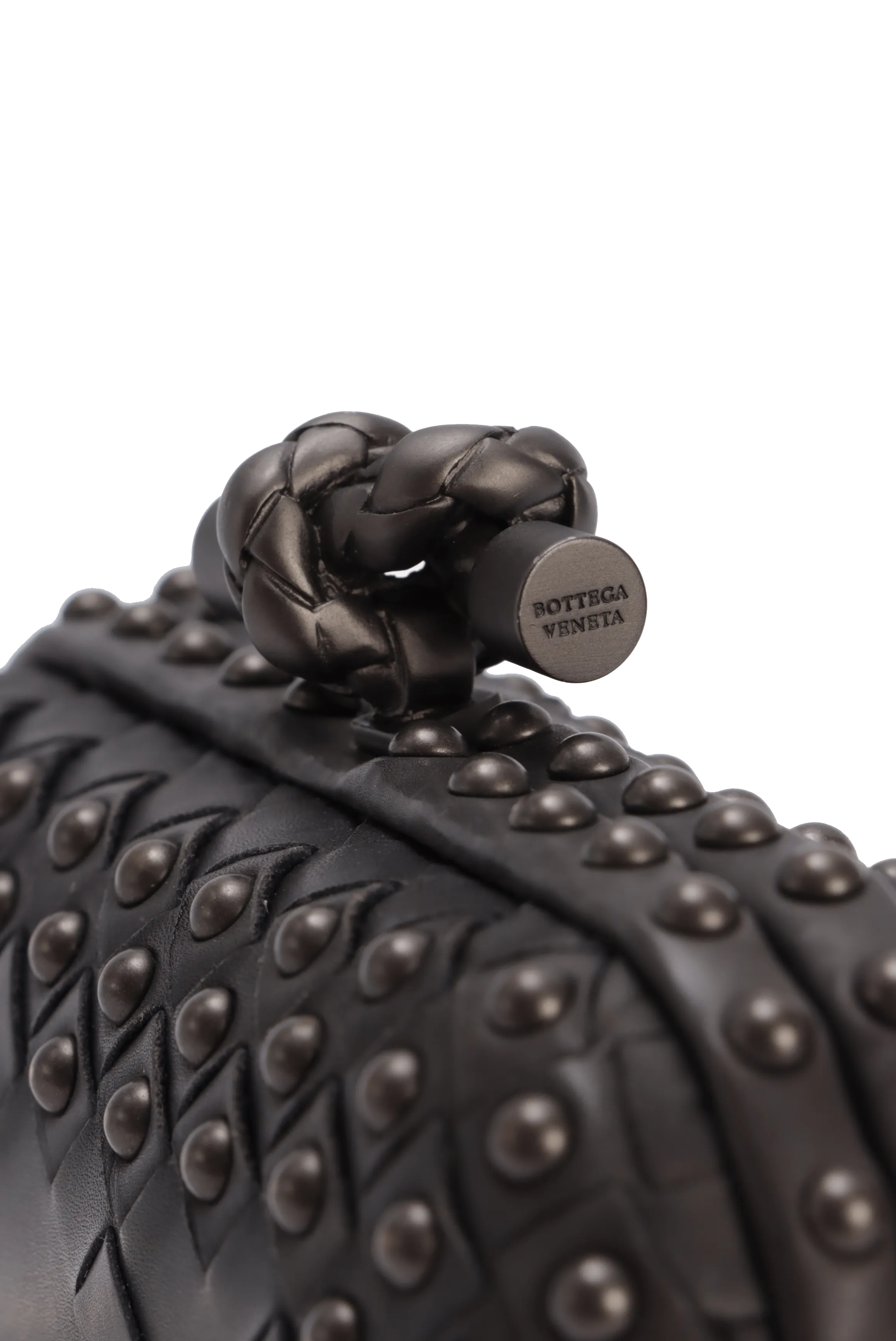 STUDDED INTRECCIATO KNOT CLUTCH
