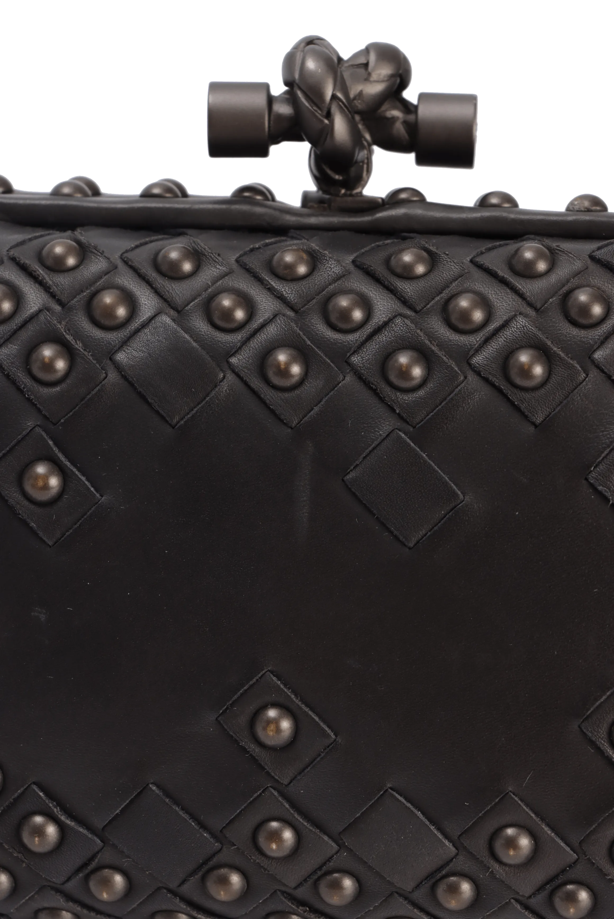 STUDDED INTRECCIATO KNOT CLUTCH
