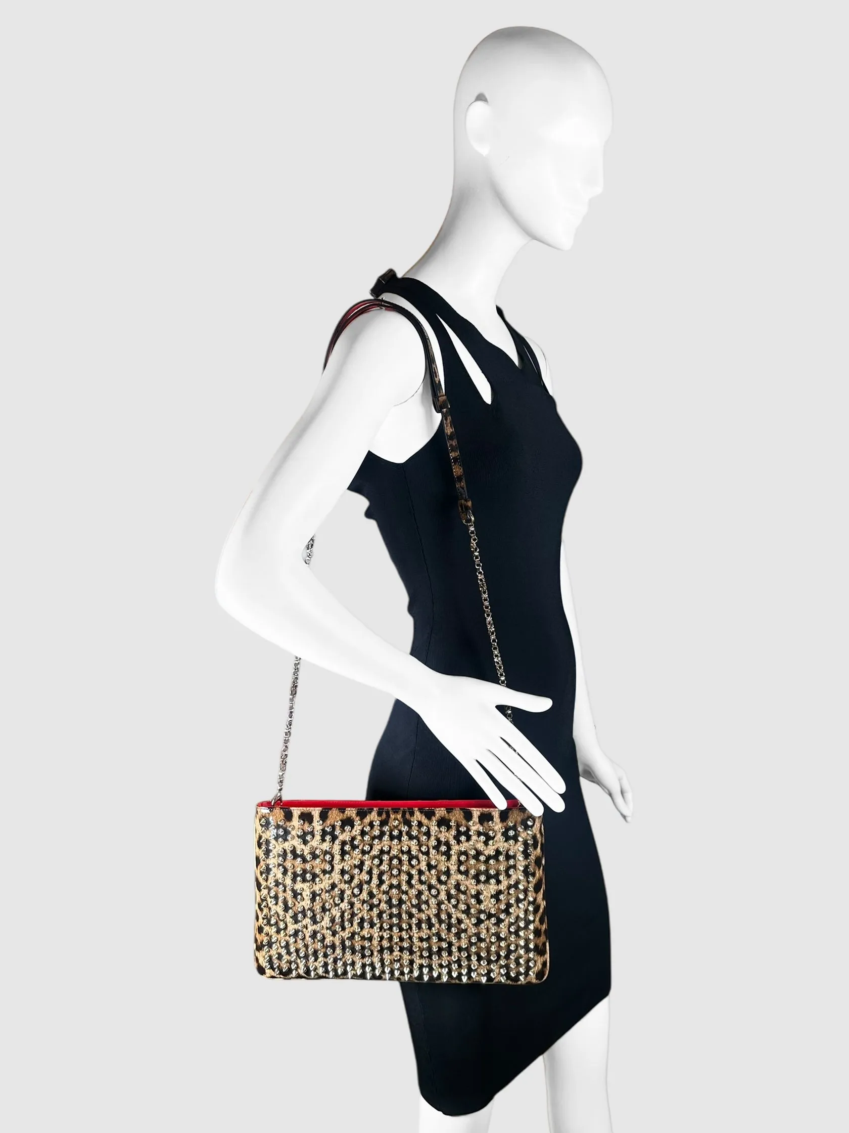 Studded Leopard Print Bag