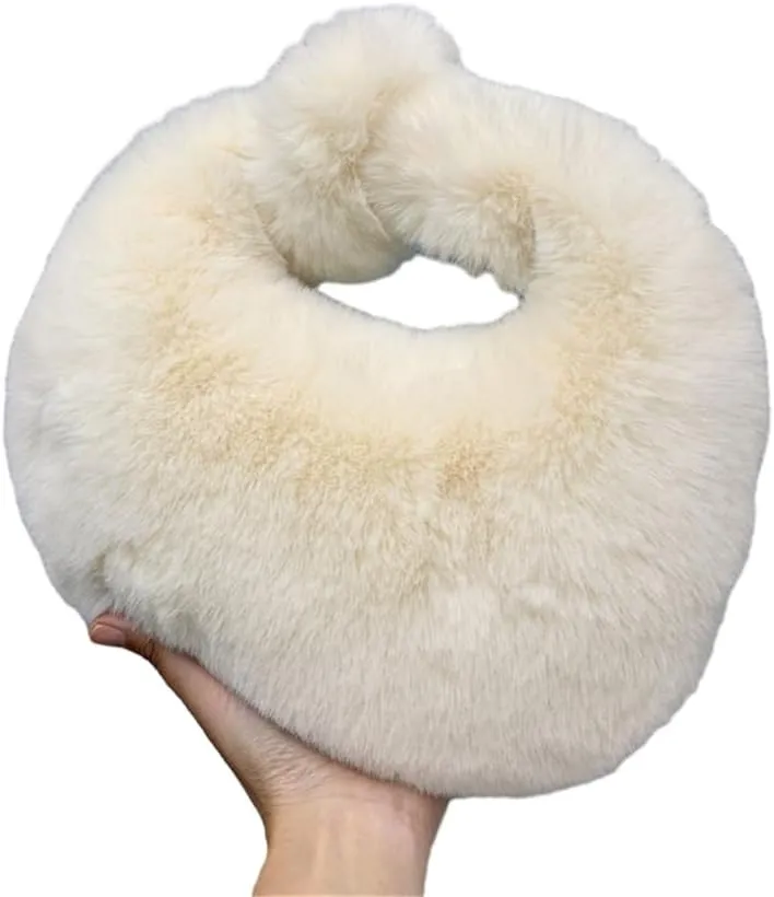 Stylish Winter Knot Bag Soft & Warm Handbag Stylish Dumpling Bag shionable Clutch Purse Underarm Bag for Women
