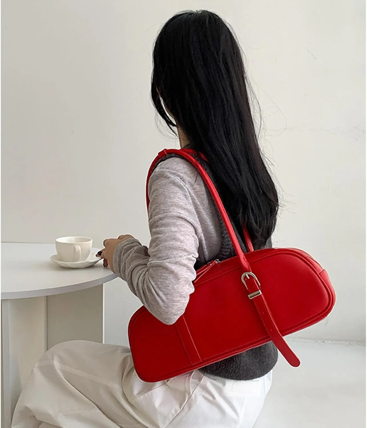 Stylish Y2K Shoulder Bag for Women, Cute Handbags with Double Zipper, Ideal for Daily Use