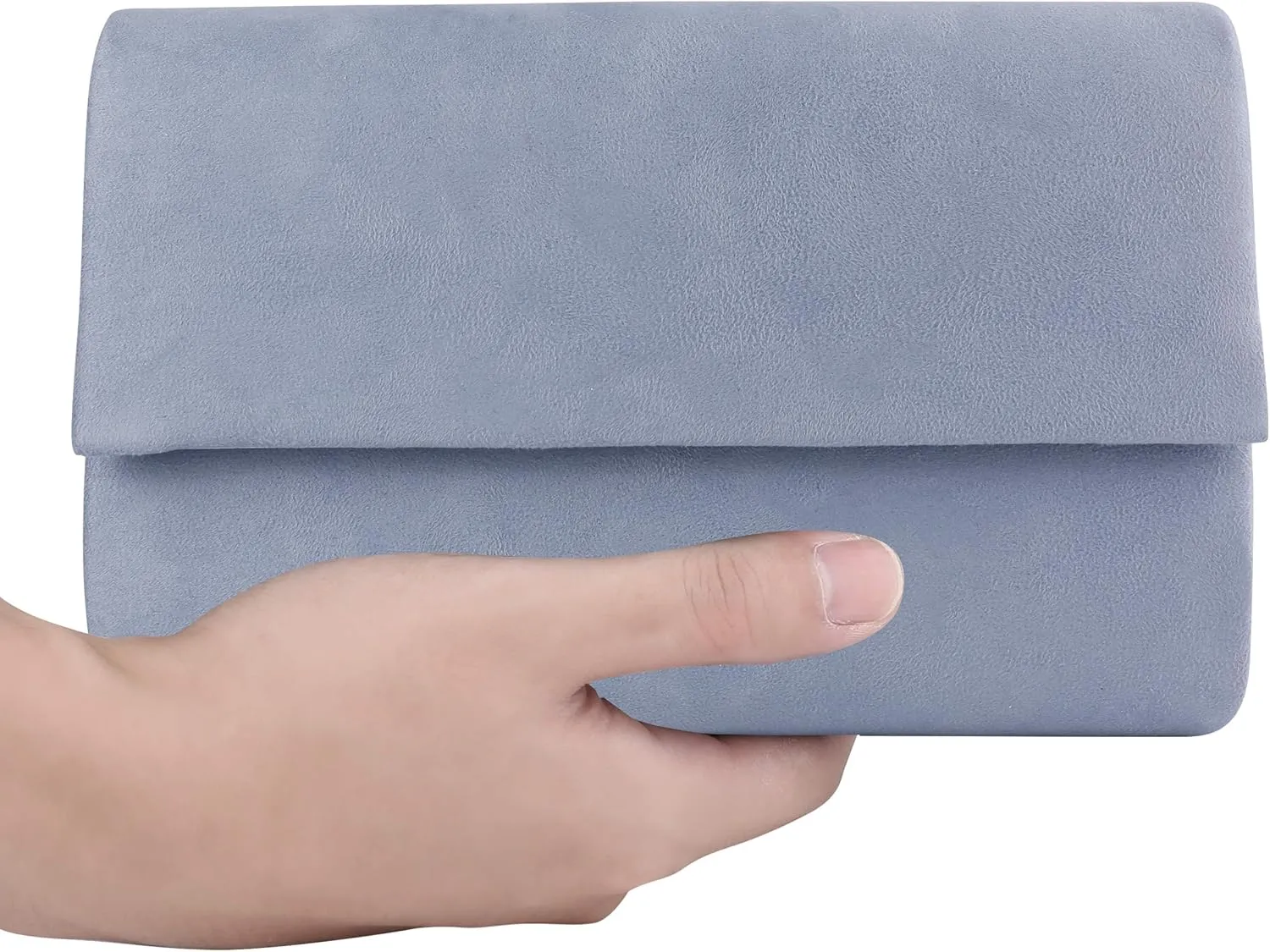 Sumac Hand Carry Suede Clutch with Removable Crossbody Chain - Elegant, Stylish, and Functional Women's Purse
