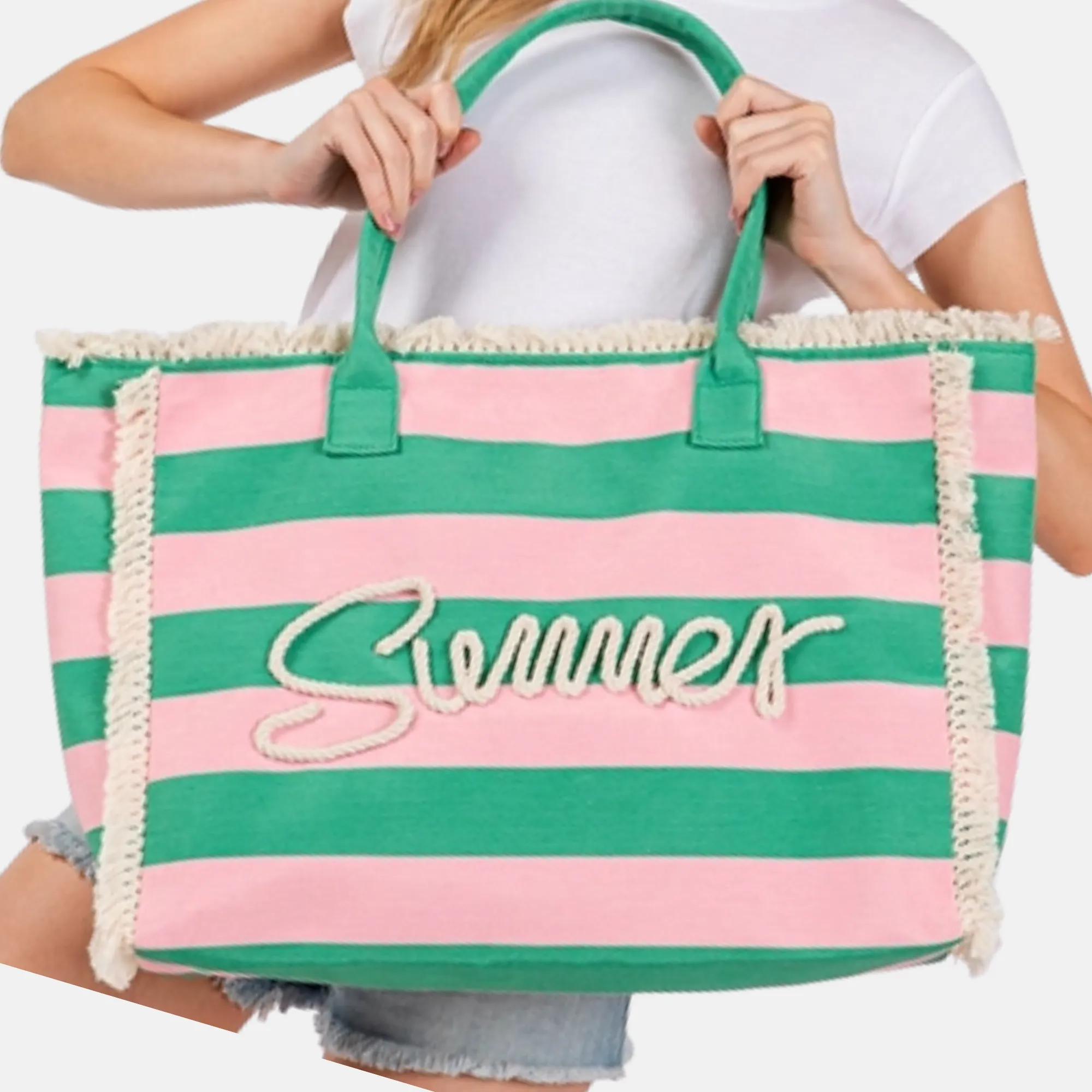Summer Fringe Beach Bag