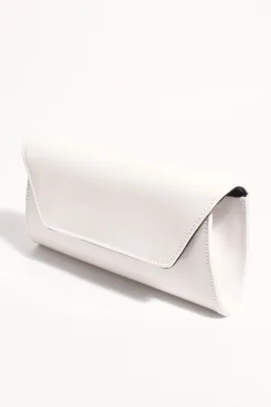 Suzie Gloss Foldover Clutch - Stone