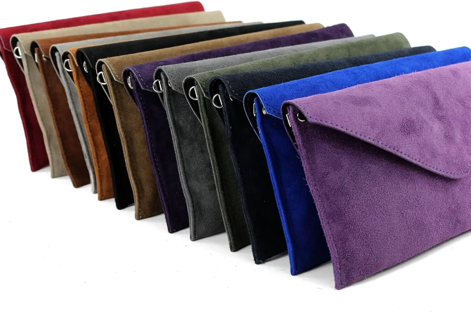 T106 - Italian clutch evening bag made of suede upper